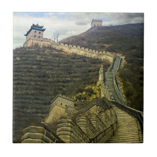 Up the Great Wall Ceramic Tile