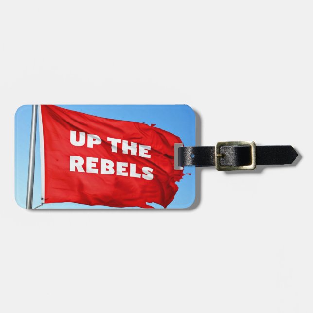 Up the Rebels themed Luggage tags (Front Horizontal)