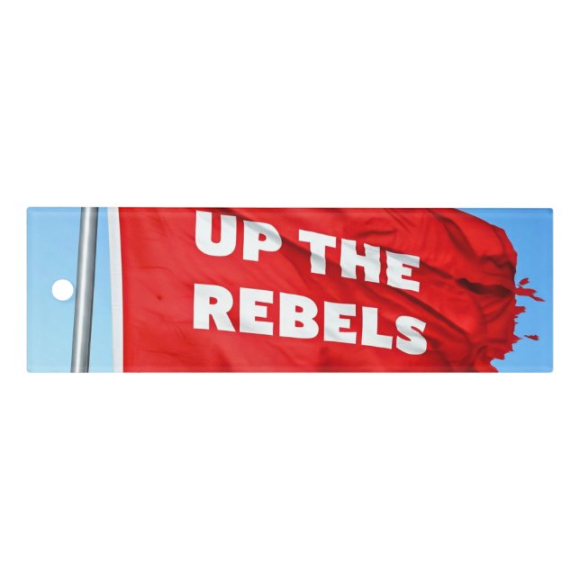 Up the Rebels themed ruler (Front)