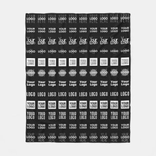 Up to 12 Different Logos or Uploaded Images Fleece Blanket