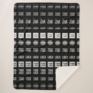 Up to 12 Different Logos or Uploaded Images Sherpa Blanket