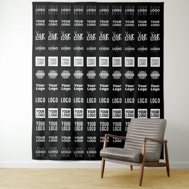 Up to 12 Different Logos or Uploaded Images Tapestry (In Situ)