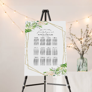 Up To 12 Tables Wedding Seating Chart Greenery Foam Board