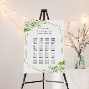 Up To 16 Tables Wedding Seating Chart Greenery Foam Board
