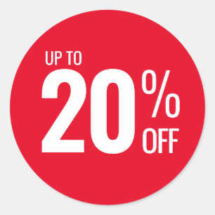 Up to 20% OFF (Twenty) Sale Small Business Retail Classic Round Sticker