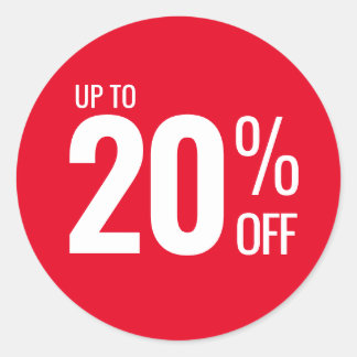 Up to 20% OFF (Twenty) Sale Small Business Retail Classic Round Sticker