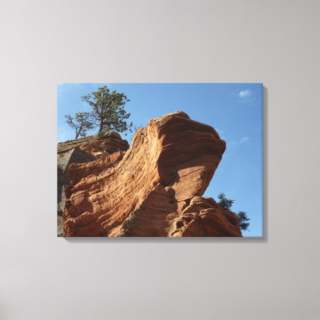 Up to Angels Landing in Zion National Park Canvas Print (Front)