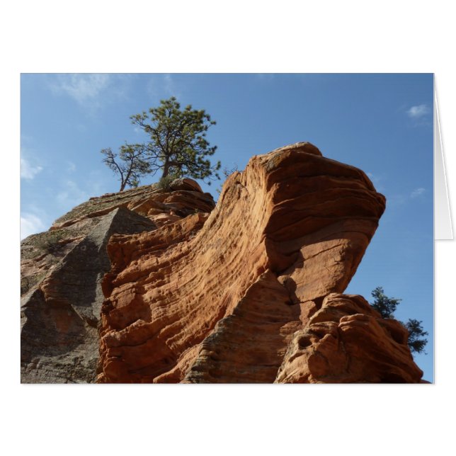 Up to Angels Landing in Zion National Park Card (Front Horizontal)