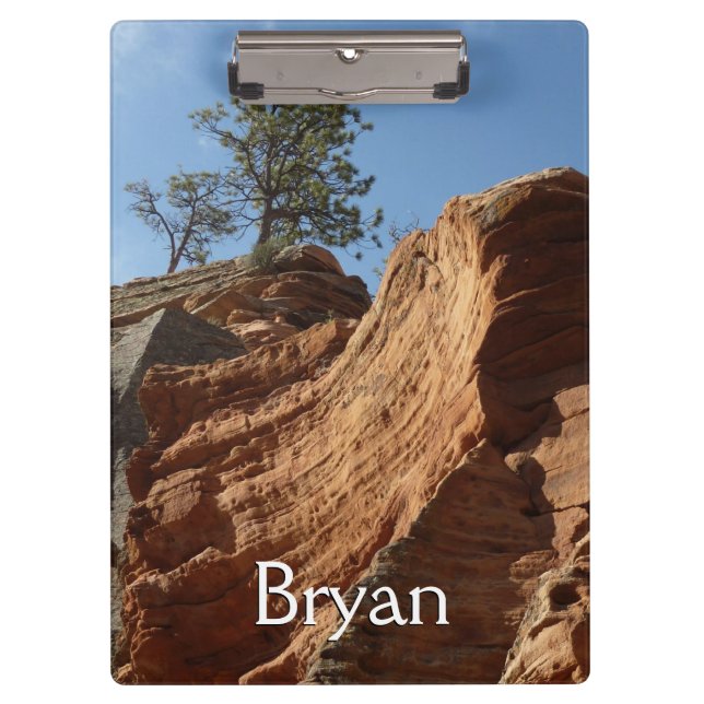 Up to Angels Landing in Zion National Park Clipboard (Front)