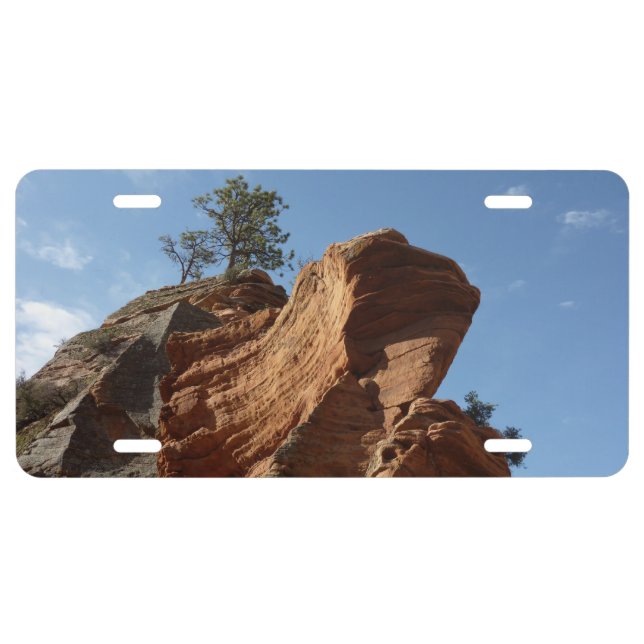 Up to Angels Landing in Zion National Park License Plate (Front)