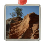 Up to Angels Landing in Zion National Park Metal Ornament