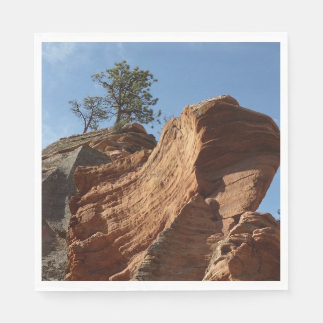 Up to Angels Landing in Zion National Park Napkins (Front)