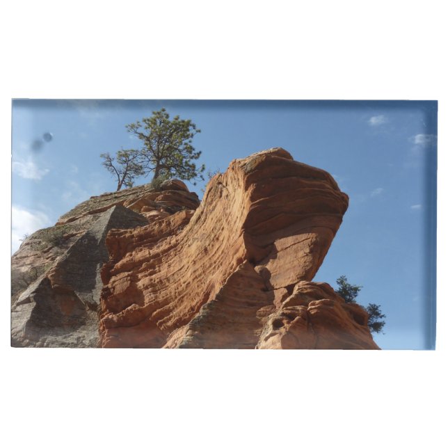 Up to Angels Landing in Zion National Park Place Card Holder (Front)