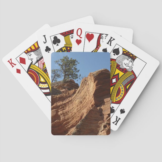 Up to Angels Landing in Zion National Park Poker Cards (Back)