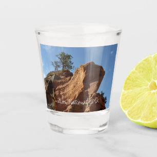 Up to Angels Landing in Zion National Park Shot Glass