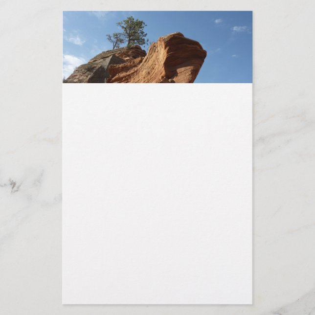 Up to Angels Landing in Zion National Park Stationery (Front)