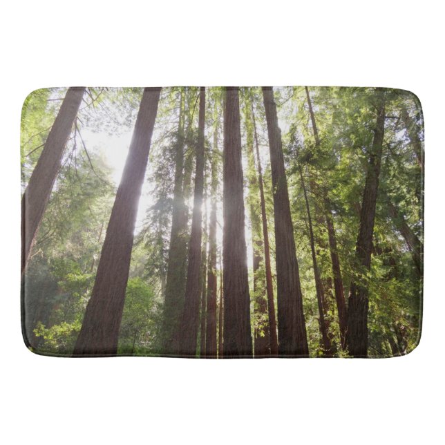 Up to Redwoods in the Morning Bath Mat (Front)