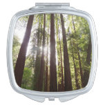 Up to Redwoods in the Morning Compact Mirror