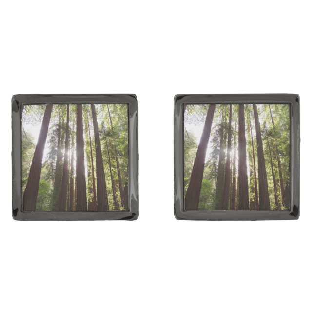Up to Redwoods in the Morning Cufflinks (Front)