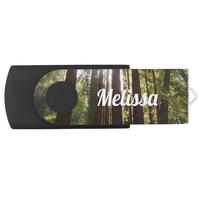 Up to Redwoods in the Morning Flash Drive (Front)