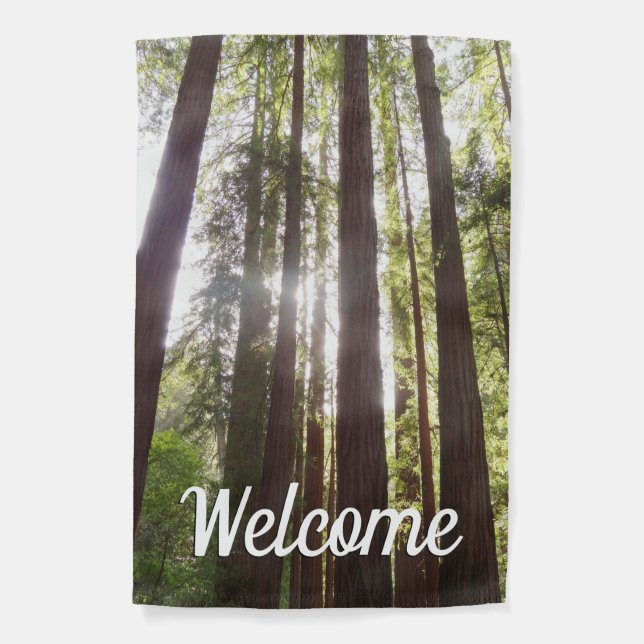 Up to Redwoods in the Morning Garden Flag (Front)