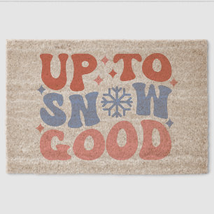 Up to Snow Good - Fun Winter Design Fiber Doormat