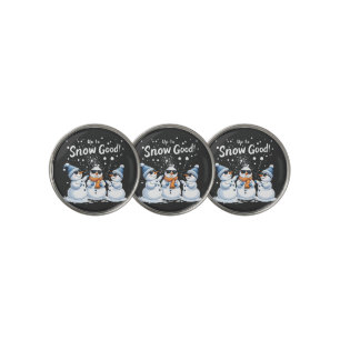 Up to Snow Good Funny Snowman Christmas Golf Ball Marker