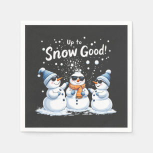 Up to Snow Good Funny Snowman Christmas Napkins