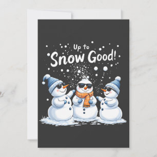 Up to Snow Good Funny Snowman Christmas Thank You Card