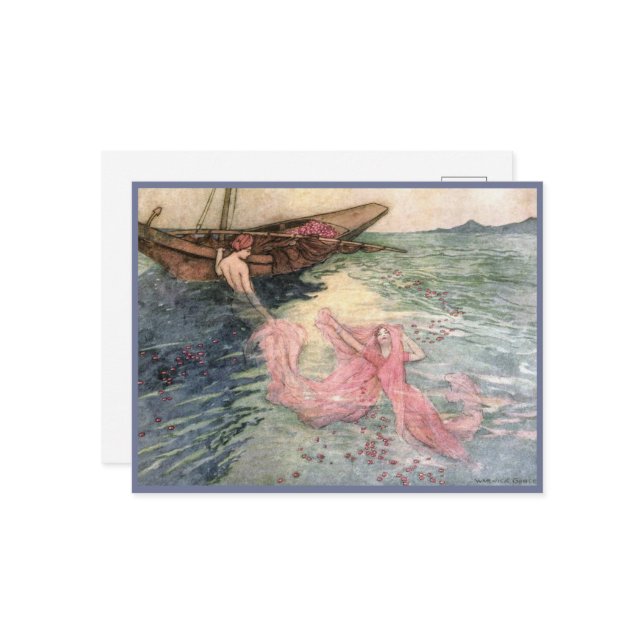 Up to the Surface by Warwick Goble      Postcard (Front/Back In Situ)