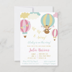 Up, Up, and Away! A baby is on the way! Invitation