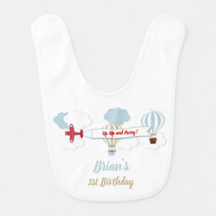 Up Up and Away! Airplane Baby Bib
