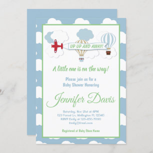 Up Up And Away! Baby Shower Invitation