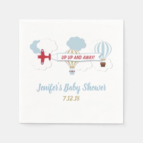 Up Up and Away Baby Shower Napkins