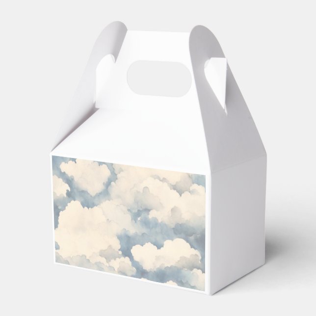 Up, Up and Away Balloon Birthday Favor Boxes (Front Side)