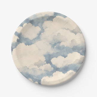 Up, Up and Away Balloon Birthday Paper Plates