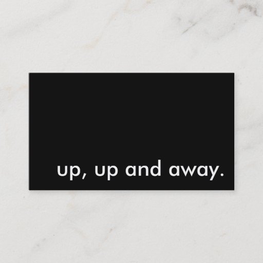 Customizable up, up and away. business cards