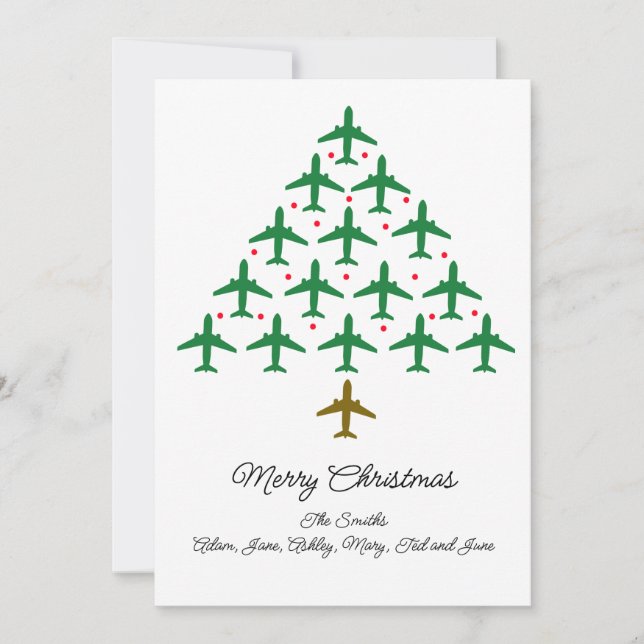 Up Up and Away Christmas Card (Front)
