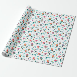 Up, Up, and Away! Cute Air Balloons Pattern Wrapping Paper