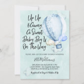 Up Up And Away Elephant Baby Shower Invitation (Front)