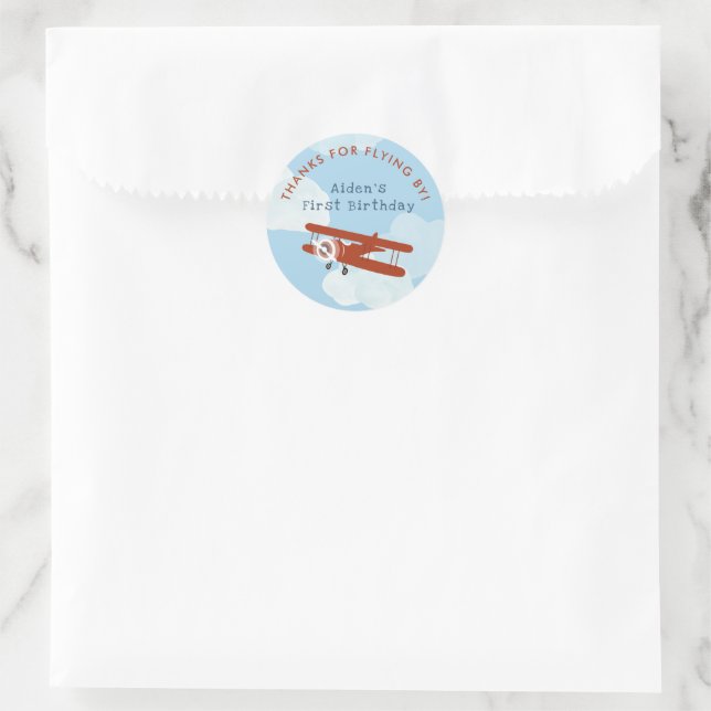 Up Up and Away Favor Sticker (Bag)
