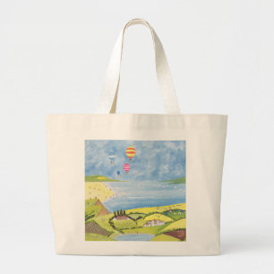Up up and away large tote bag