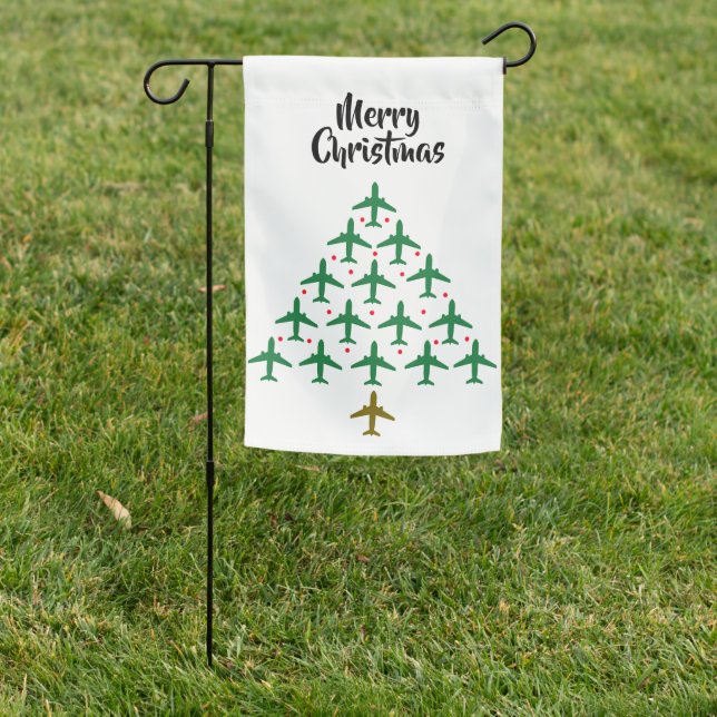 Up up and Away Outdoor Holiday Flag (In SItu)