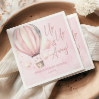 Up Up and Away! Pink Hot Air Balloon Baby Shower