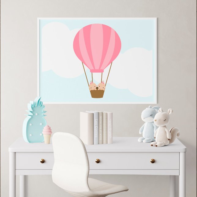Up, Up and Away! Twin Girls Children's Wall Art (Creator Uploaded)