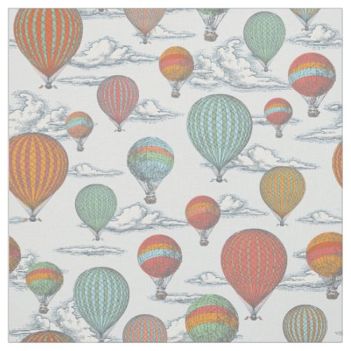 Up Up and Away Vintage Hot Air Balloon Fabric