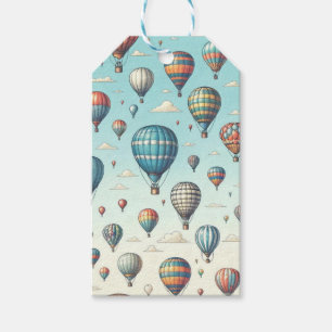 Up, Up, and Away! Whimsical Hot Air Balloons Gift Tags