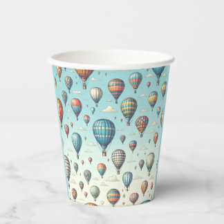 Up, Up, and Away! Whimsical Hot Air Balloons Paper Cups