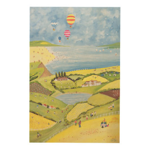 Up up and away wood wall decor