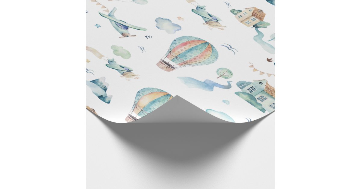 Up Up and Away Wrapping Paper | Zazzle